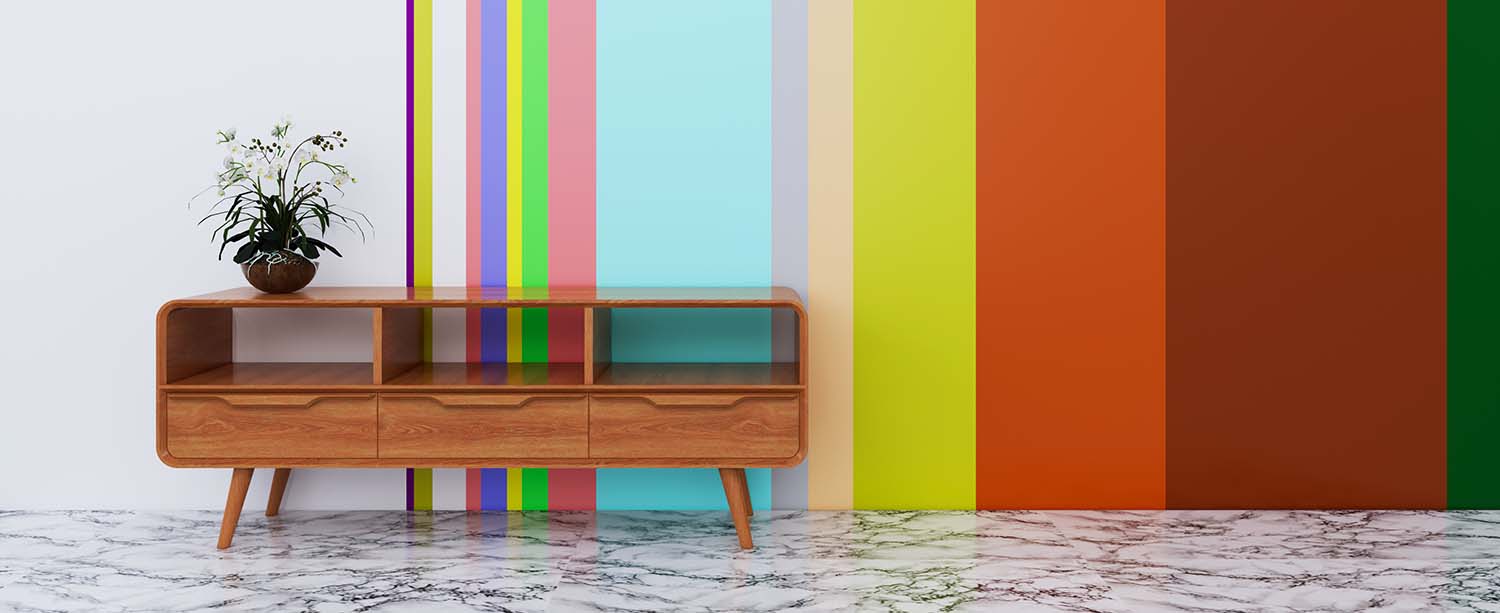 Bright Coloured Wall graphics on office interior